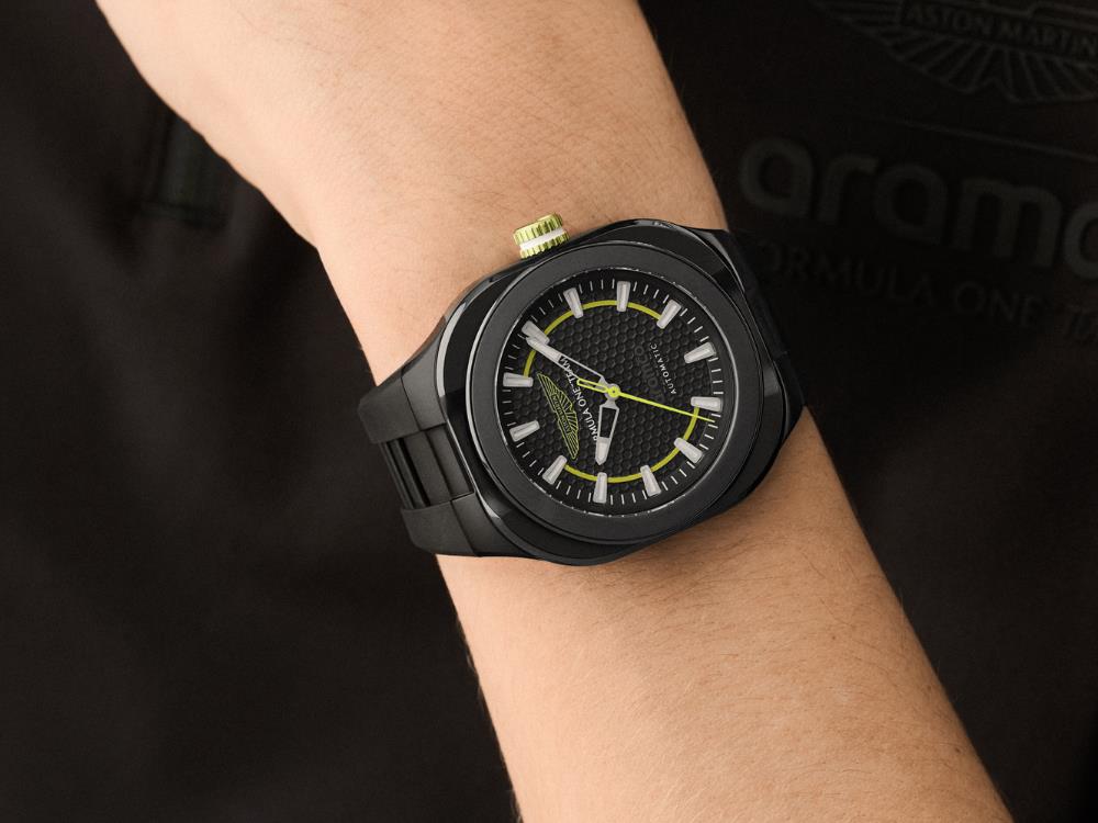 Aston Martin F1 Team CMB Automatic Watch, Black, 42 mm, MTFC1F601
