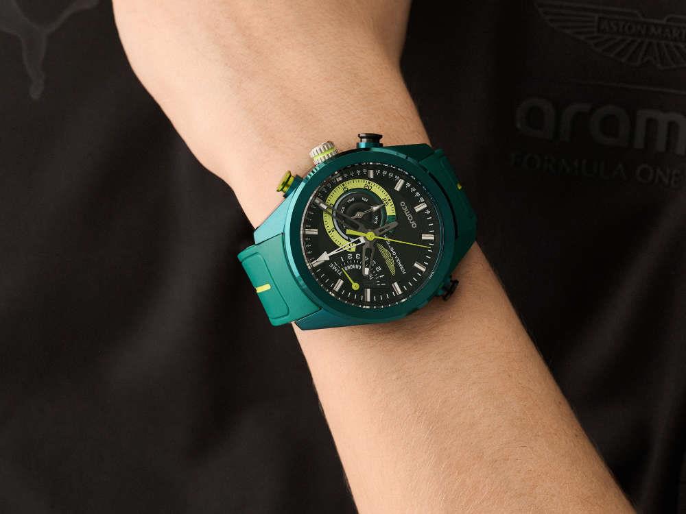 Aston Martin F1 Team KRS Quartz Watch, Black, 44 mm, Chronograph, MTFR1F602
