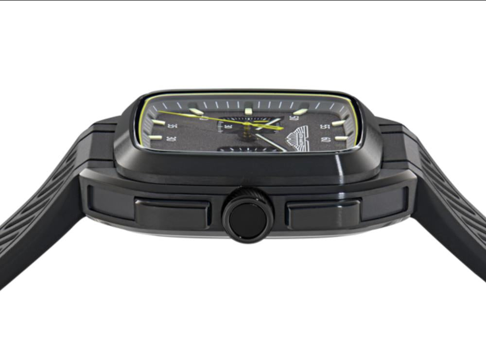 Aston Martin Icon ULT Quartz Watch, Recycled Steel, Black, 40 mm, MTIU1S605