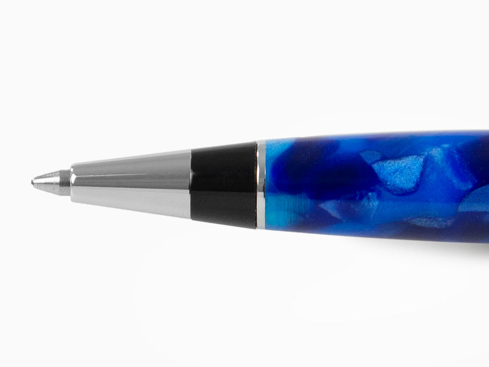 Aurora Optima Ballpoint pen, Auroloide, Blue, Chrome Trim, 998-CBA