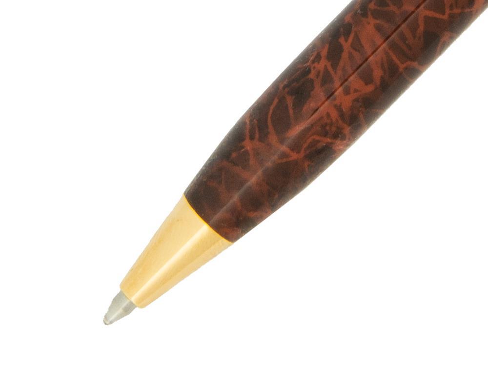 Aurora Ipsilon Ballpoint pen, Brown Lacquer, Gold trim, B33T