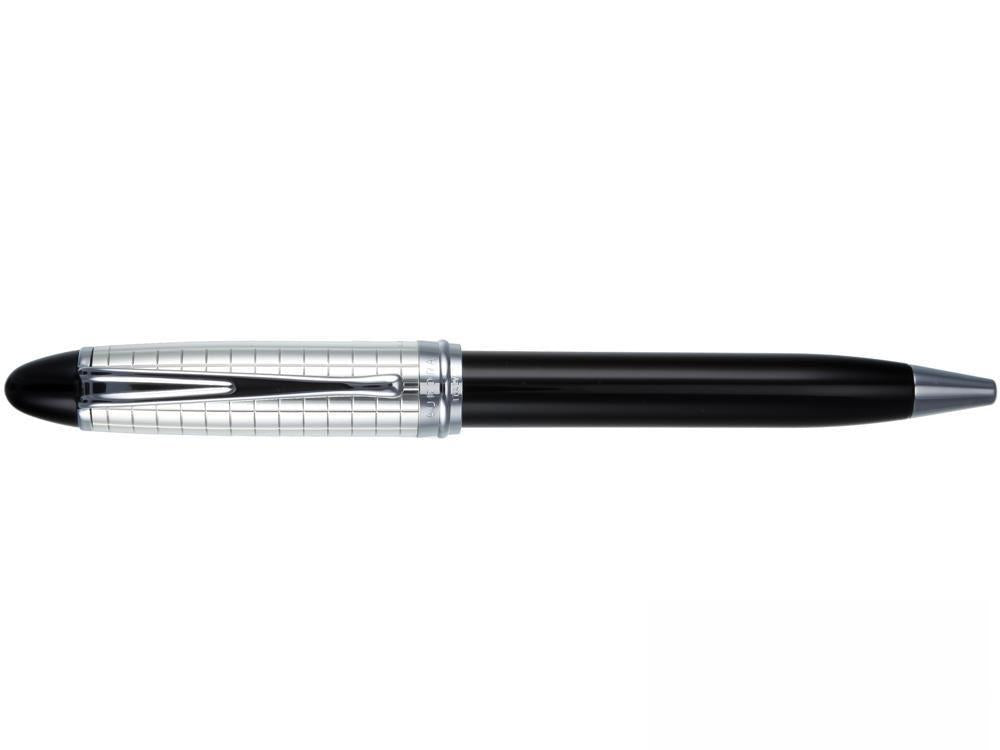Aurora Ipsilon Ballpoint pen, Resin, Chrome trim, Black, B34CQN
