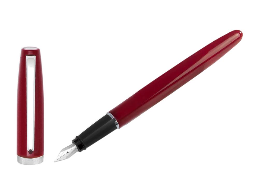 Aurora Style Fountain Pen - Barrel in Paprika and chrome trims - E12PR