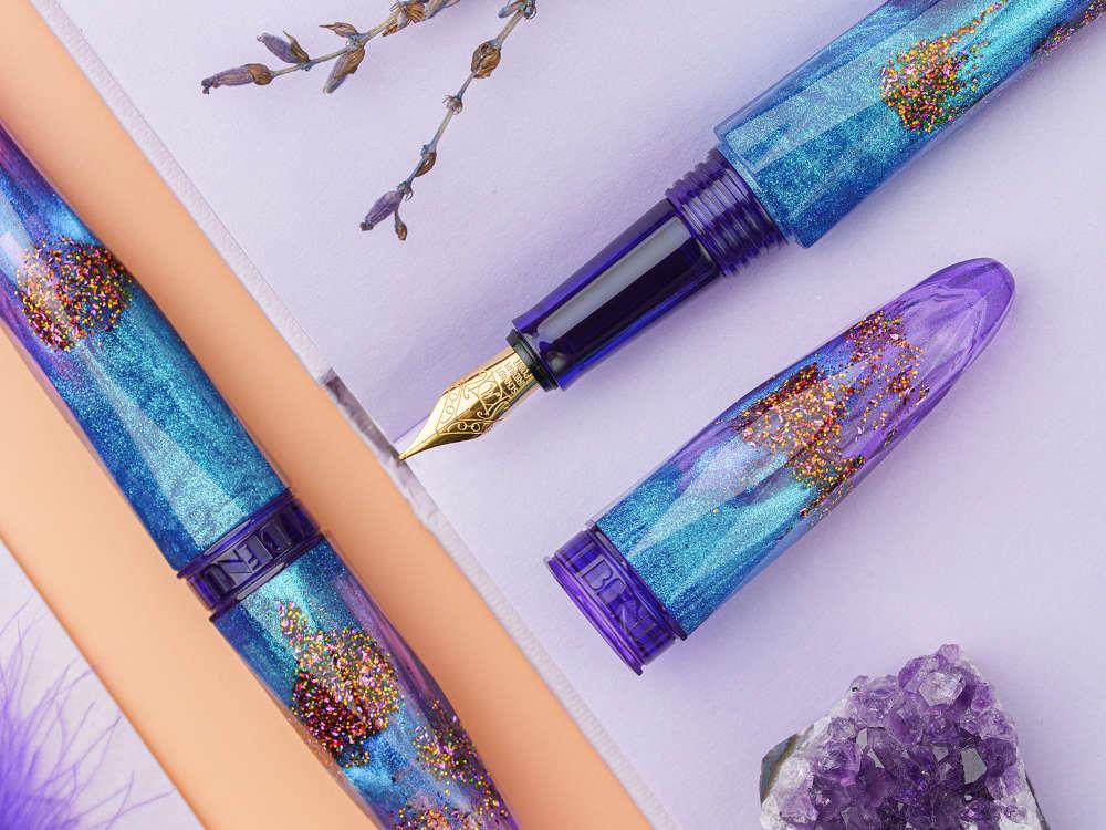Benu Briolette Amethyst Tide Fountain Pen, Purple, 17.2.12.6.0