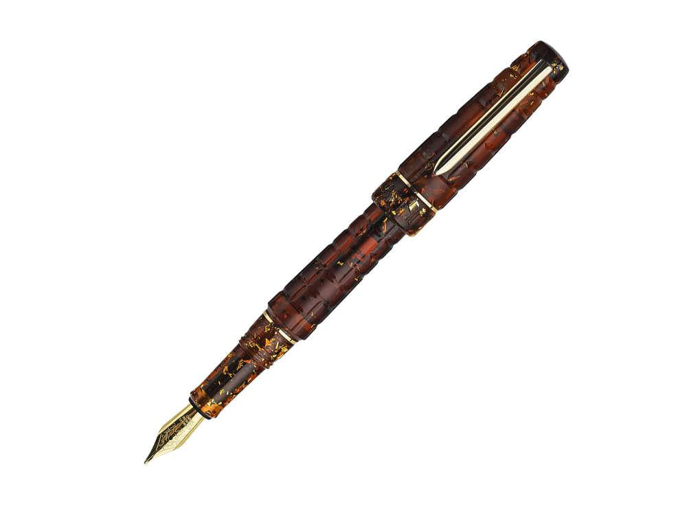 Benu Tessera Sunstone Fountain Pen, Amber, Gold plated, 25.2.31.6.0