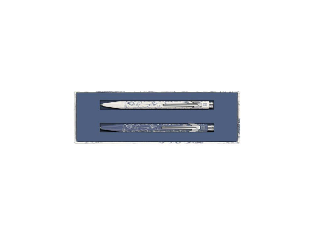 Caran d'Ache 849 Set Ballpoint Pen & Mechanical Pencil Toile de Jouy, 8490.126