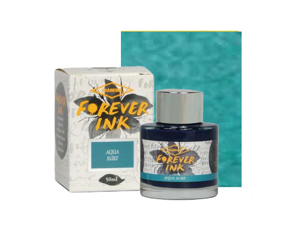 Diamine Forever Ink Collection -Permanent Pigment Ink Aqua Blue, Turquoise, 50ml
