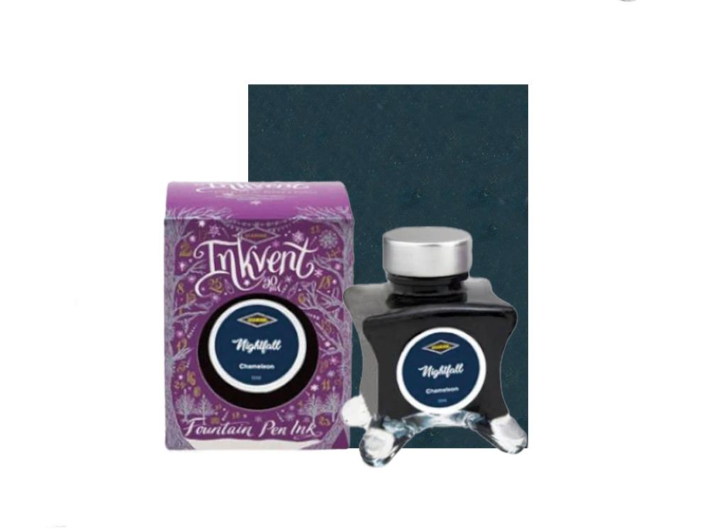 Diamine Nightfall Ink Vent Purple Ink Bottle, 50ml, Chamaleon, Blue