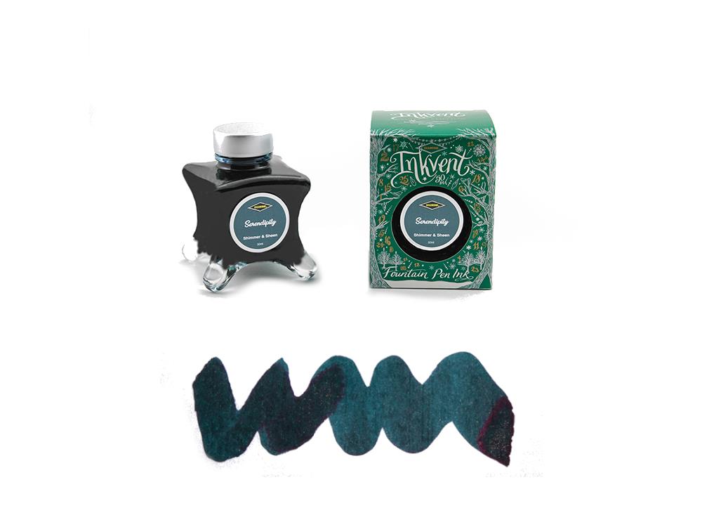 Diamine Serendipity Ink Vent Green Ink Bottle, 50ml, Shimmer & Sheen