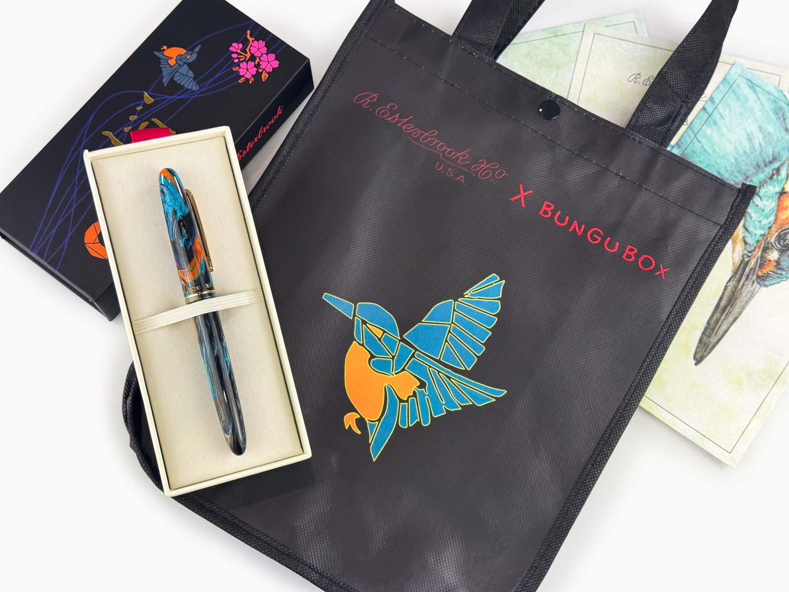 Esterbrook x BUNGUBOX Kingfisher Edition Tote Bag, EBIRDTOTE