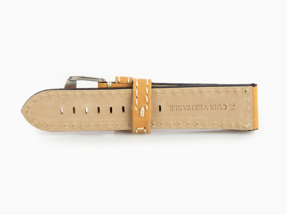 Glycine, Leather strap, 24mm, Brown, LB7BHH-24