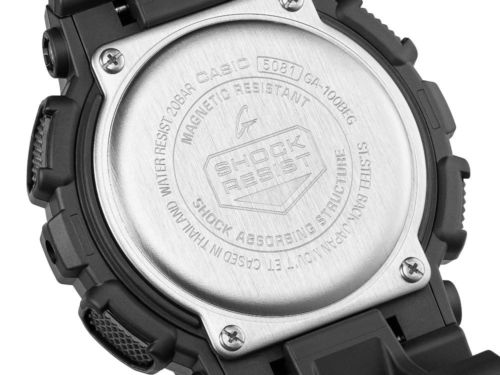 G-SHOCK Casio Classic Quartz Watch, Resin, Black, GA-100BEG-1AER