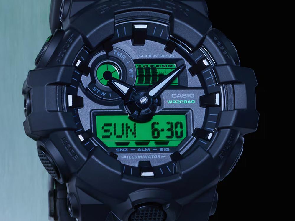 G-SHOCK Casio Classic Quartz Watch, Resin, Black, GA-700BEG-1AER