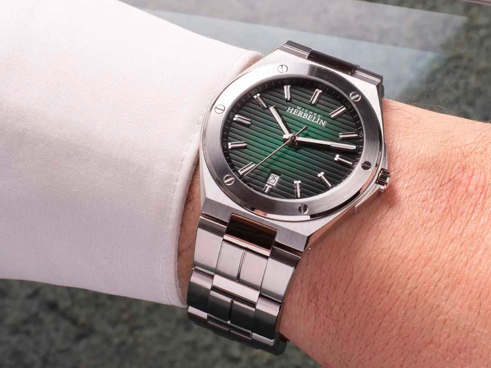 Herbelin Cap Camarat Quartz Watch, Green, 40.5 mm, 12245B16