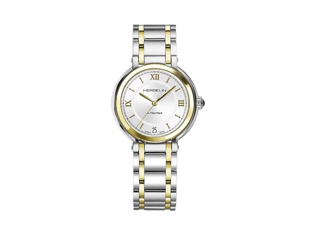 Herbelin Galet Automatic Watch, SW 200-1, 33.5 mm, Silver, 1630BT28