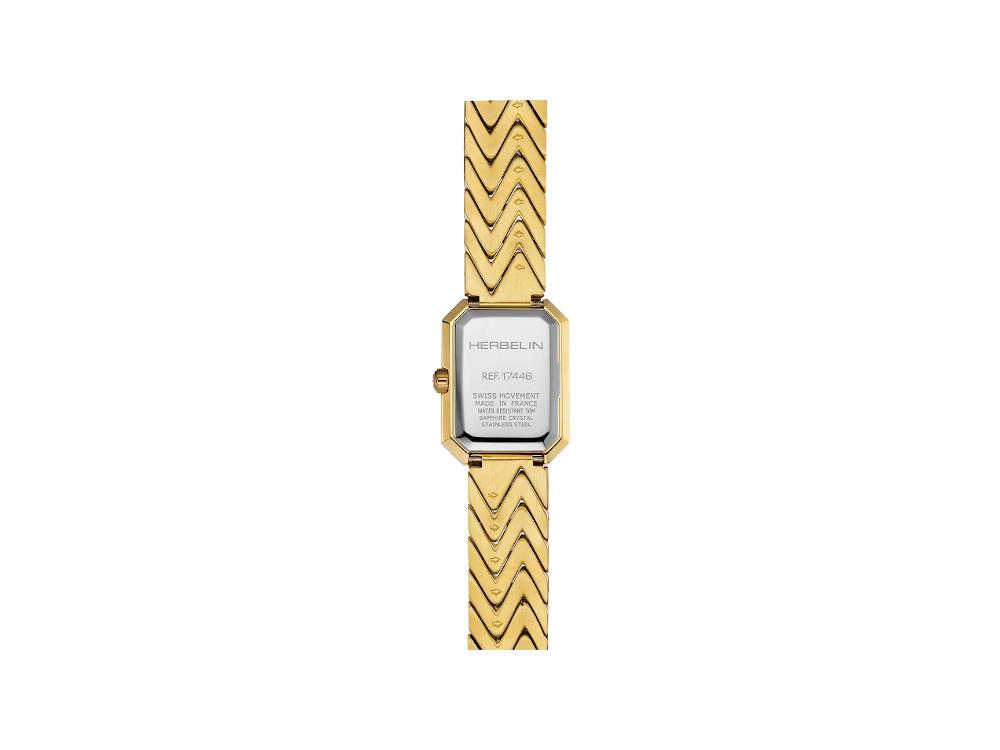 Herbelin Octogone Quartz Watch, Stainless Steel, White, 22 mm, 17446BP19
