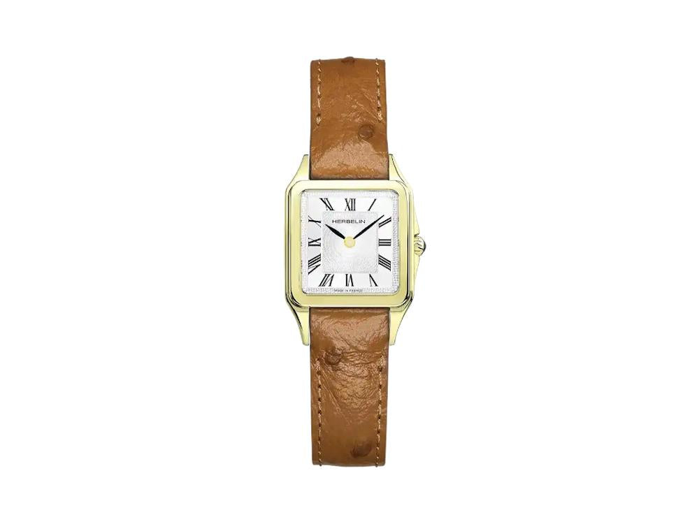 Herbelin Luna Quartz Watch, Stainless Steel 316L, White, 24 mm, 17457P01GD
