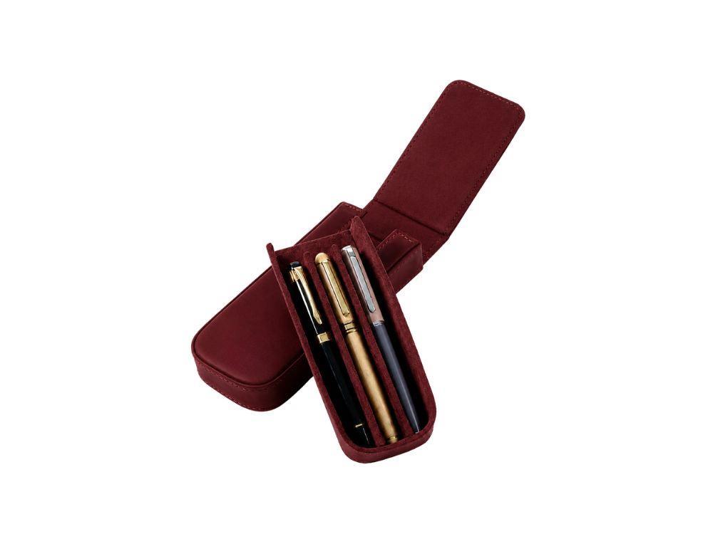 Iguana Pen Case Red for 3 writing items, PEN-CASE-RED-3