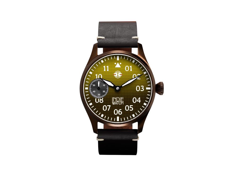 Indie Watch Swell Automatic Watch, PVD Bronze, Yellow, 42 mm, 257BB