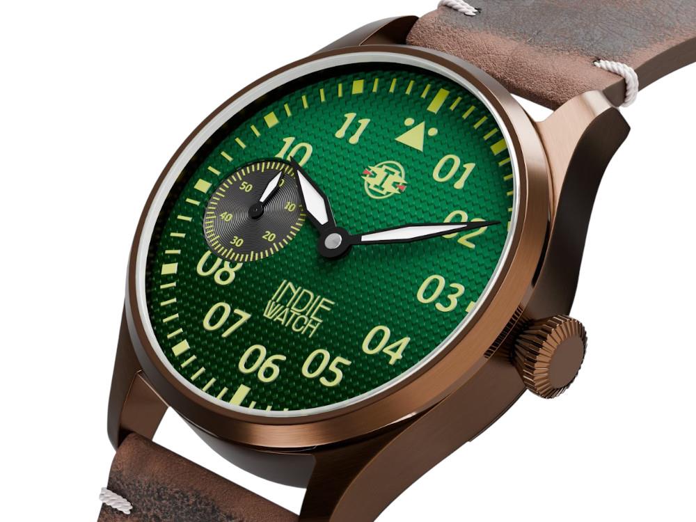 Indie Watch Swell Automatic Watch, PVD Bronze, Green, 42 mm, 257GB