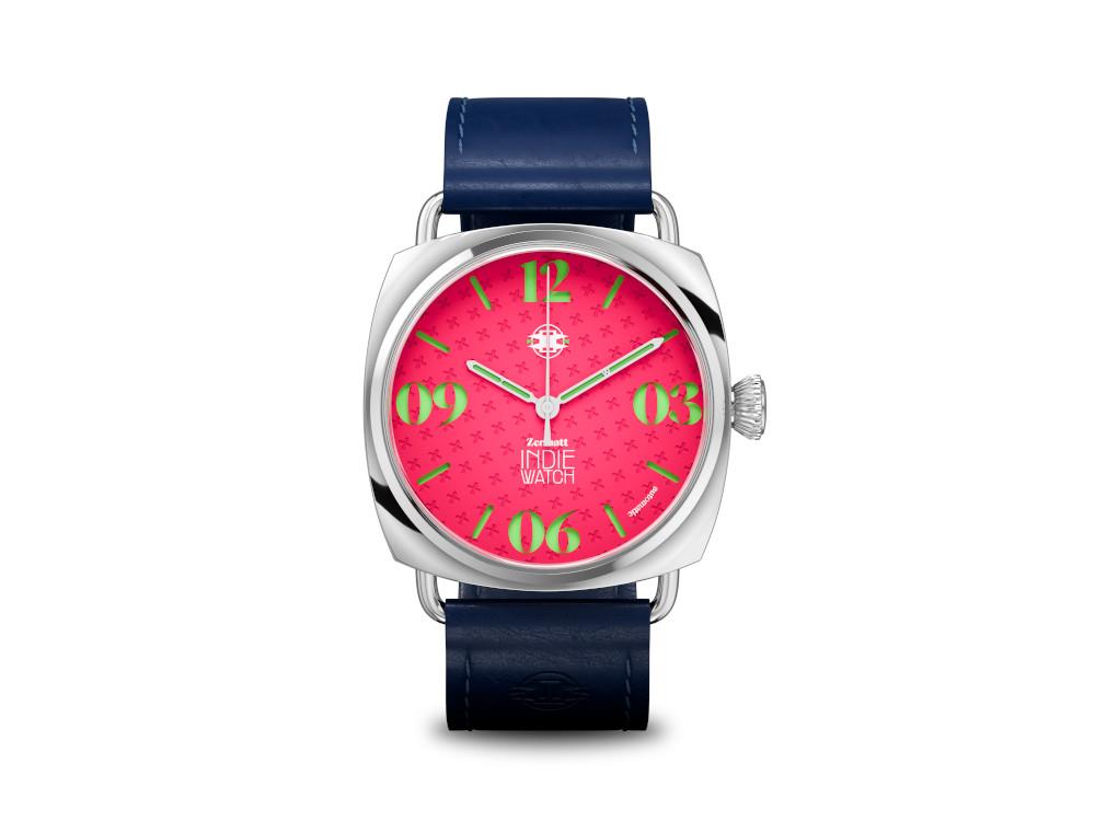 Indie Watch Zermatt Automatic Watch, Pink, 44 mm, 31Y