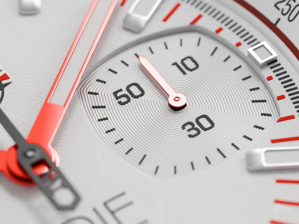 Indie Watch Strum Quartz Watch, White, 42 mm, Chronograph, 521R