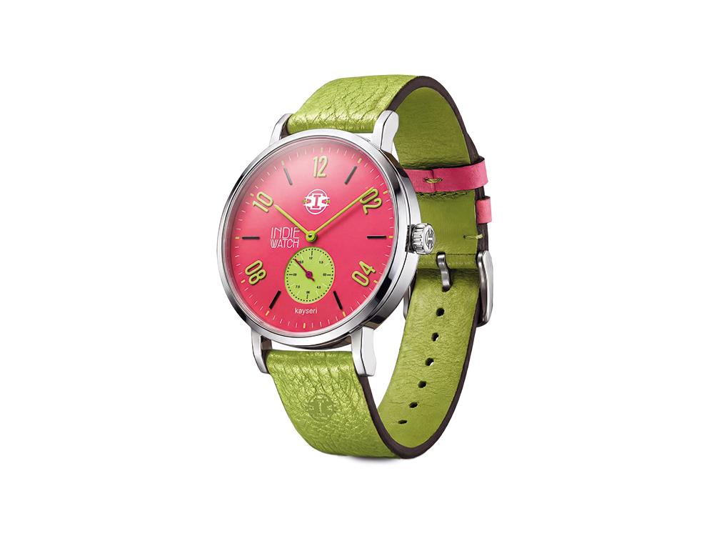 Indie Watch Kayseri Quartz Watch, Stainless Steel 316L, Pink, 38 mm, 76K