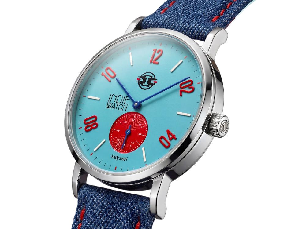 Indie Watch Kayseri Quartz Watch, Stainless Steel 316L, Light Blue, 76Y