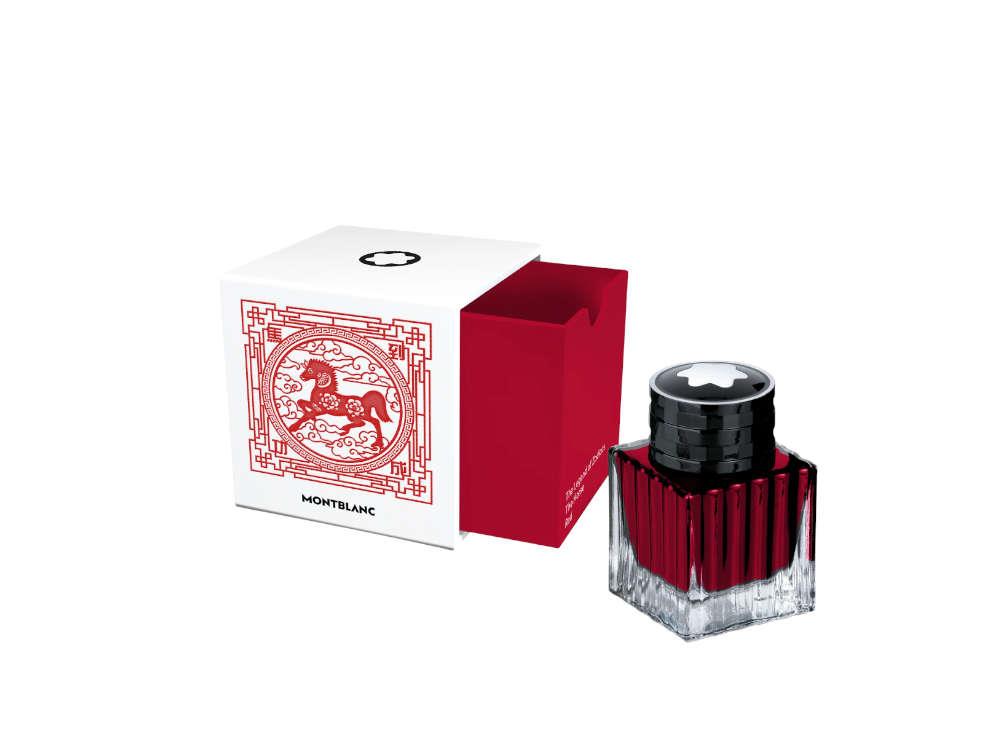 Montblanc The Legend of Zodiacs The Horse Ink Bottle, Red, 50ml, Crystal, 134413