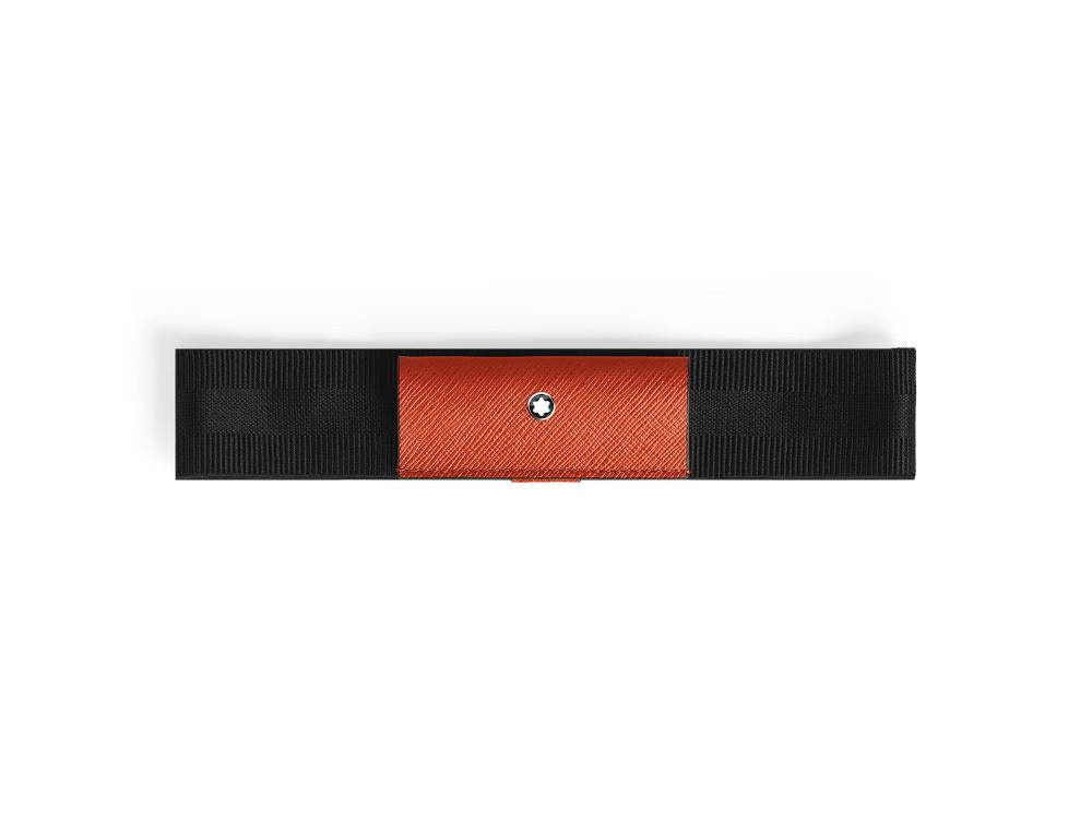 Montblanc Pen Case, Leather, Soft, adjustable strap, Orange, 221438