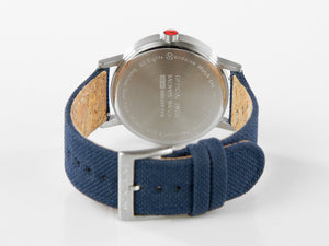 Mondaine SBB Classic Quartz Watch, Blue, 40 mm, Fabric strap, A660.30360.40SBD