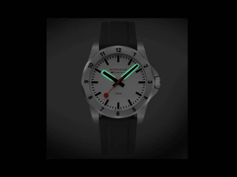 Mondaine Numeri Quartz Watch, White, 42 mm, MSN.4211B.RB