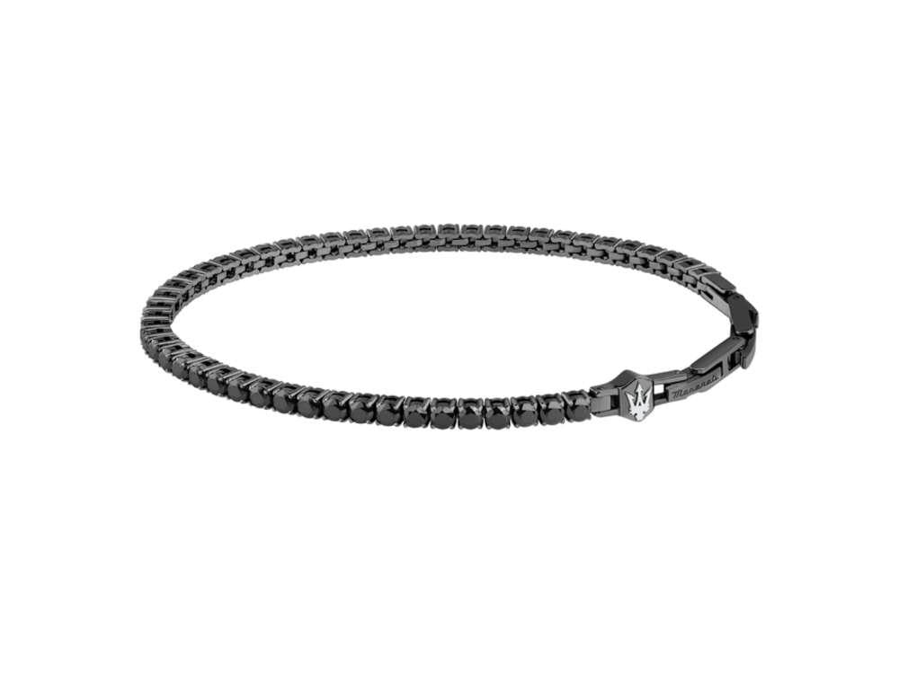 Maserati Gioielli Tennis Bracelet, Steel, Gun metal, JM425AVC08