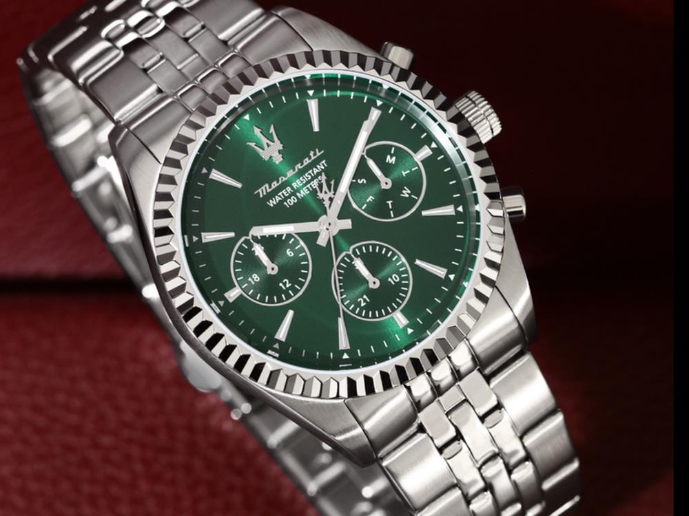 Maserati Competizione Quartz Watch, Green, 41 mm, Mineral crystal R8853100052