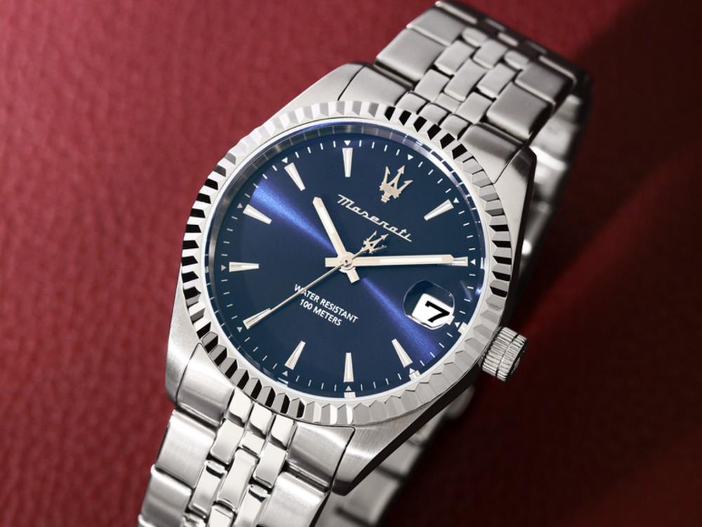 Maserati Competizione Quartz Watch, Blue, 41 mm, Mineral crystal R8853100056