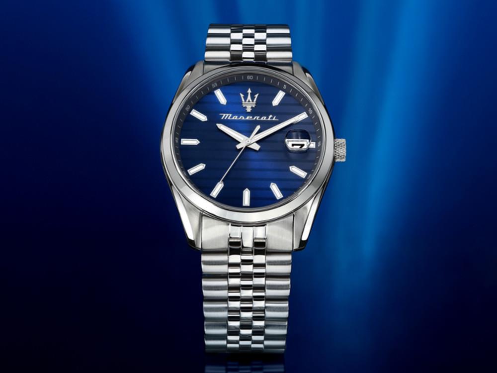 Maserati Attrazione Quartz Watch, Blue, 43 mm, Mineral crystal, R8853151028