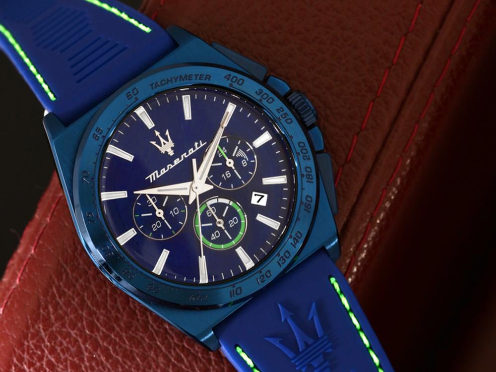 Maserati Velocitá Quartz Watch, Blue, 43 mm, R8871606007