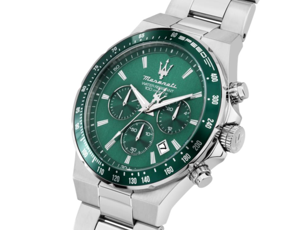 Maserati Sfida Quartz Watch, Green, 41 mm, Mineral crystal, R8873640030