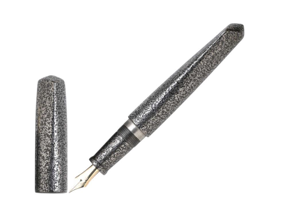 Nakaya Dorsal Fin Ver.2 Suzu Ishime Fountain Pen Silver