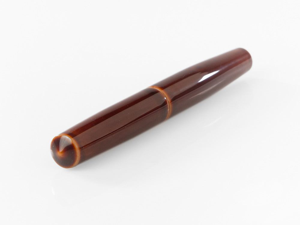 Nakaya Cigar Fountain Pen Piccolo, Toki-Tamenuri, Ebonite, Rodhium