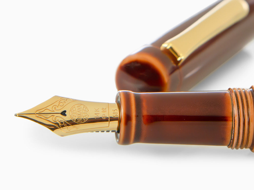 Nakaya Neo-Standard Fountain Pen, Toki-Tamenuri, Ebonite
