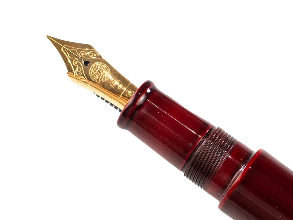 Nakaya Writer Fountain Pen Portable, Aka Tamenuri, Urushi, Metal