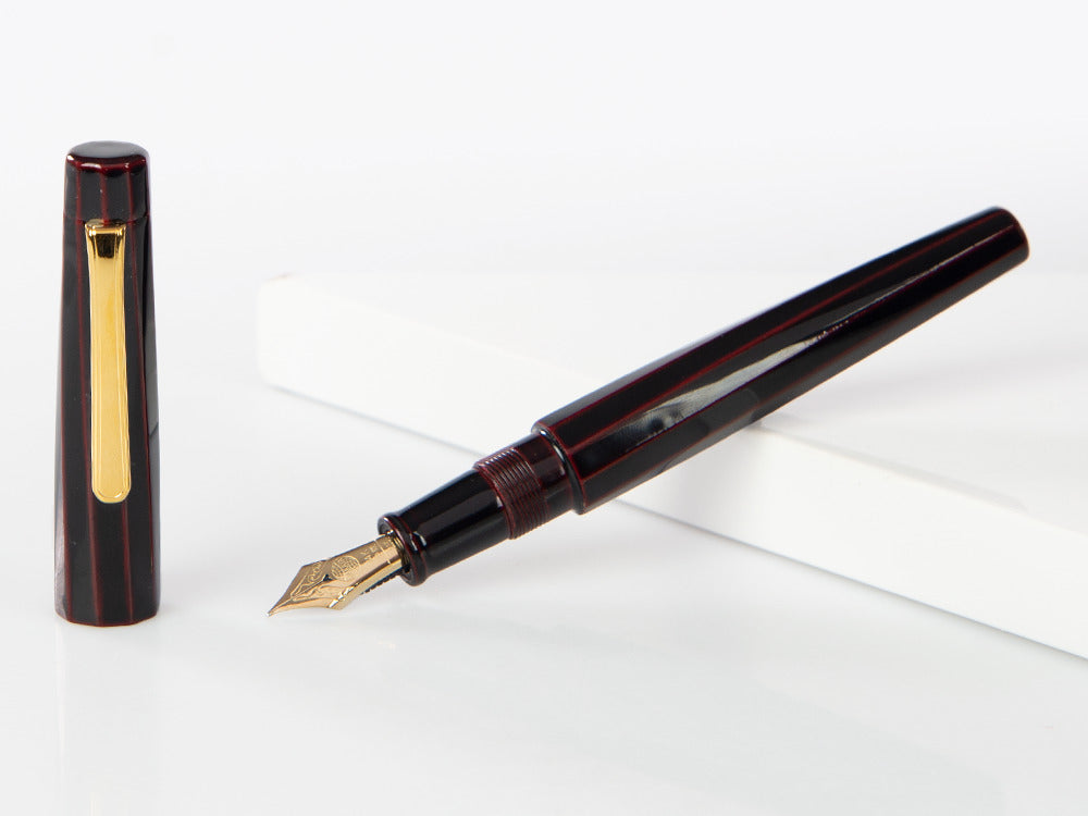 Nakaya Writer Fountain Pen, Kuro Tamenuri, Ebonite and Urushi lacquer