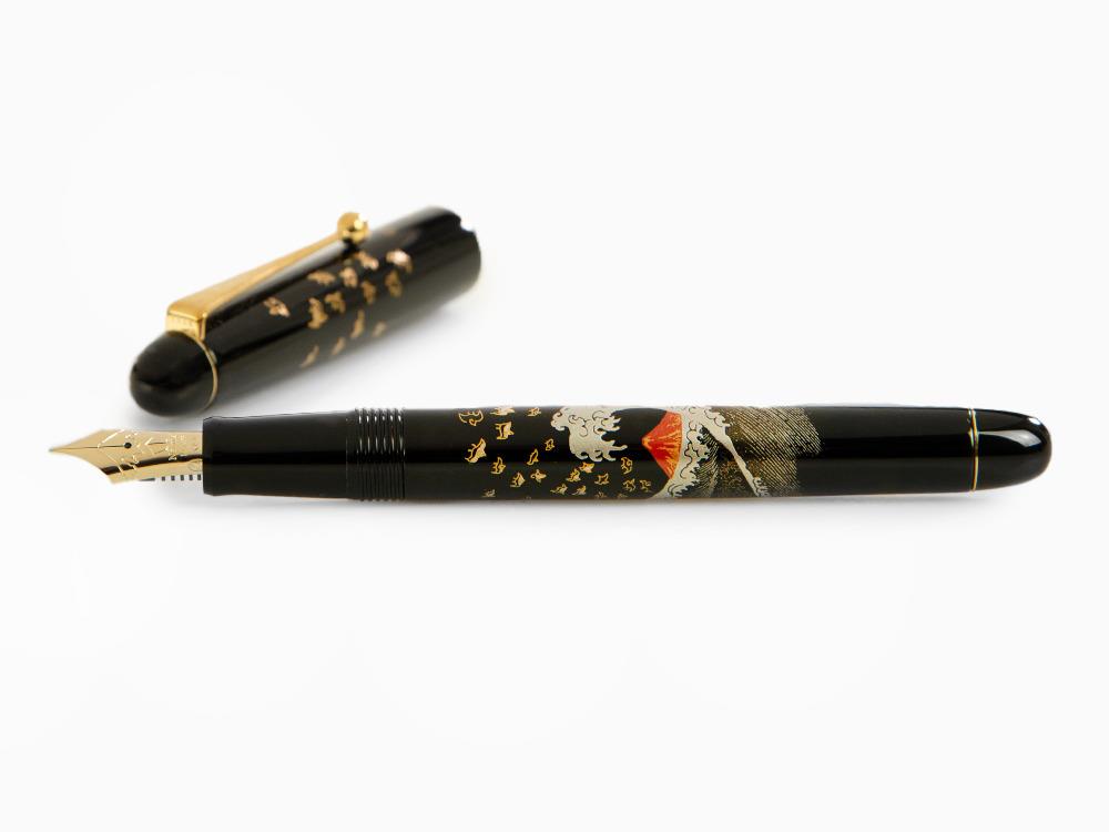 Namiki Nippon Art Mount Fuji and Wave Fountain Pen, FK-35SMFN