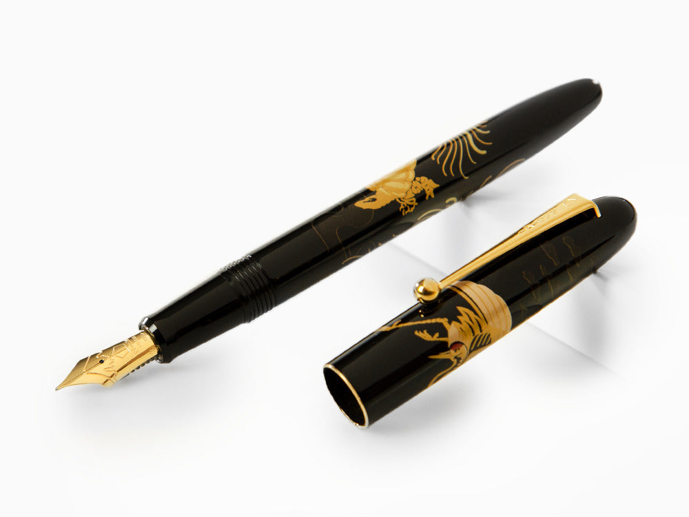 Namiki Nippon Art Crane and Turtle Fountain Pen, Lacquer, FN-5M-TK