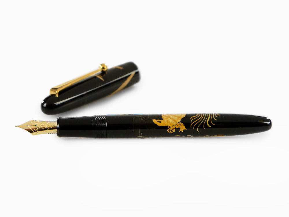 Namiki Nippon Art Crane and Turtle Fountain Pen, Lacquer, FN-5M-TK
