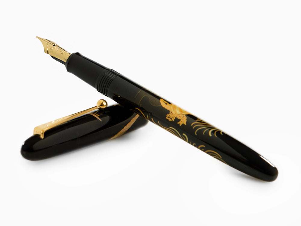 Namiki Nippon Art Crane and Turtle Fountain Pen, Lacquer, FN-5M-TK