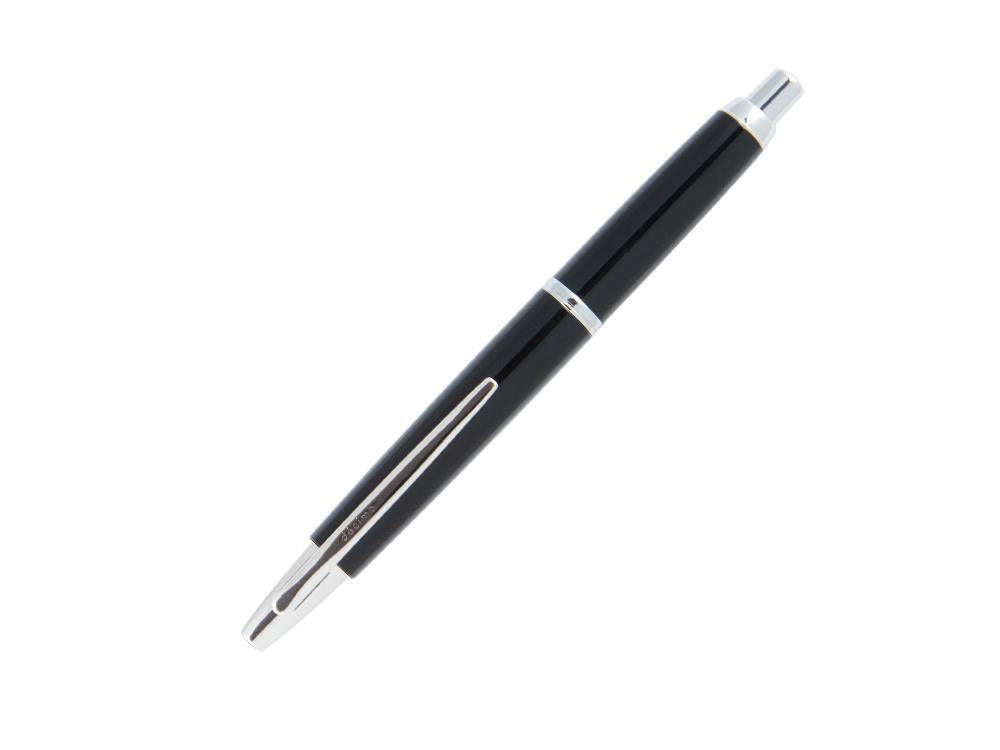 Pilot Capless Decimo Fountain Pen, Chrome trim, Black, FK-1500D-RH-BLACK