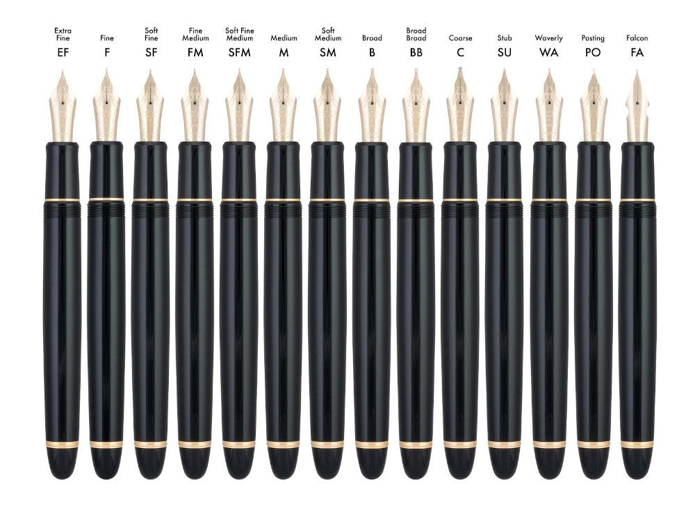 Pilot Custom 743 Fountain Pen, Gold plated, Black, FKK-3000R