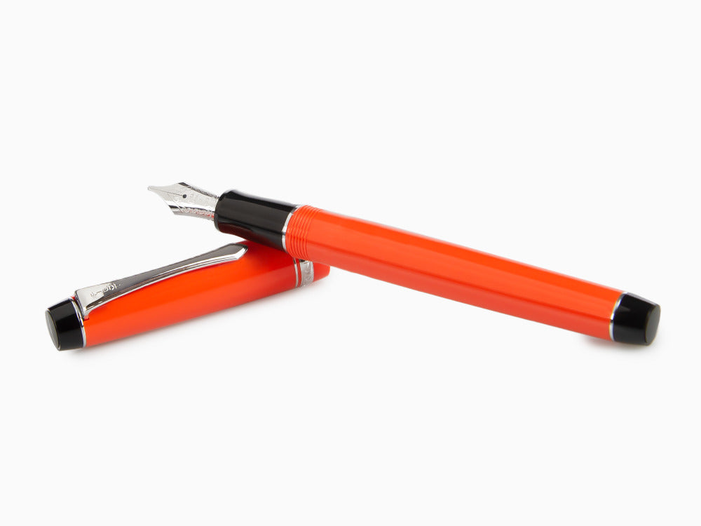 Pilot Custom Heritage 91 Fountain Pen, Resin, Chrome, Orange, NH91R